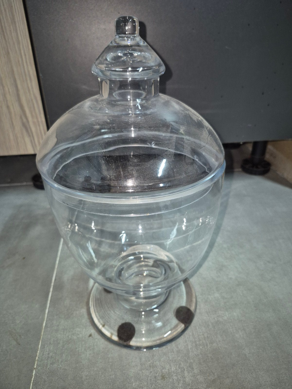 Glazen stolp met deksel, 34 cm hoog, Ophalen