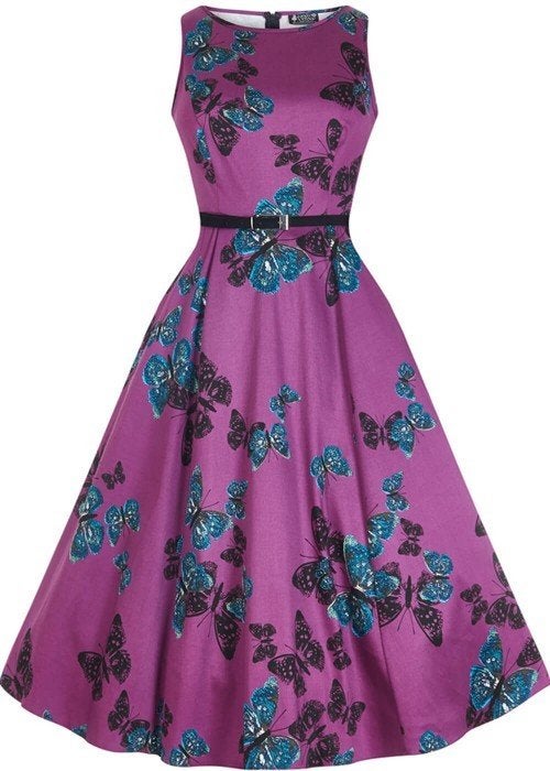 LADY VINTAGE jurk maat 2XL = 44/46 NIEUW, Kleding | Dames, Paars, Maat 46/48 (XL) of groter, Nieuw, Ophalen of Verzenden