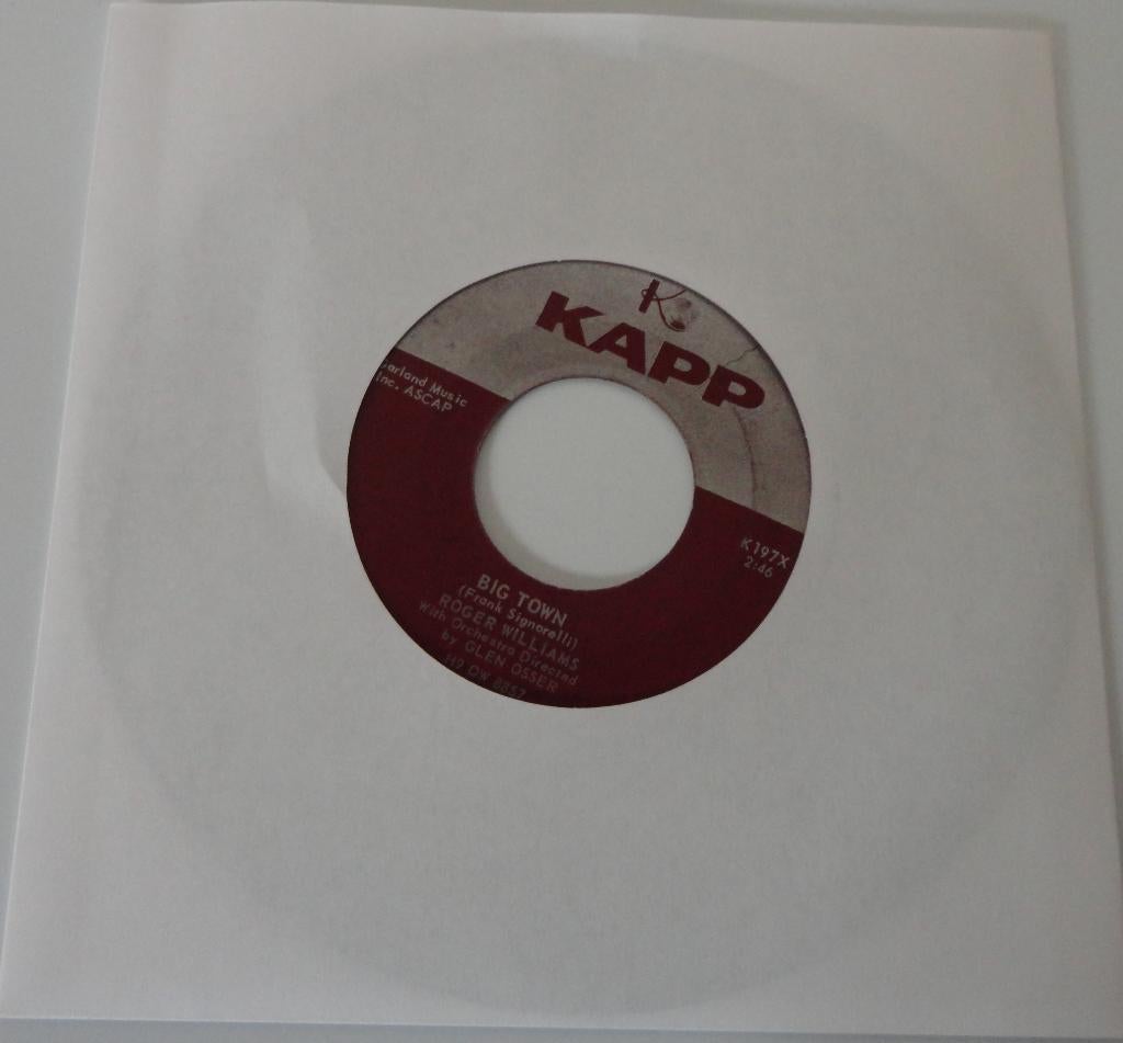 Roger Williams > Big Town, Gebruikt, 7 inch, Single, Ophalen of Verzenden