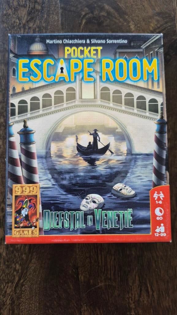 Pocket Escape Room: Diefstal in Venetië 999 Games, Hobby en Vrije tijd, Gezelschapsspellen | Bordspellen, Vijf spelers of meer