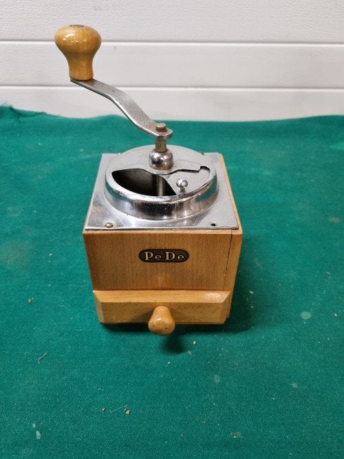 koffiemolen pede handmatig hout metaal, Antiek en Kunst, Ophalen of Verzenden