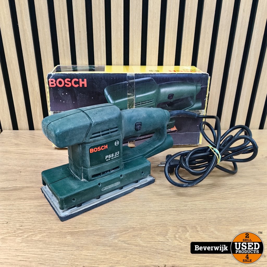 Bosch PSS 23 Schuurmachine - Prima!, Bosch, Gebruikt, Support@bosch.com, Robert Bosch GmbH
Robert-Bosch-Platz 1
70839 Gerlingen-SchillerhÃ¶he
Germany
