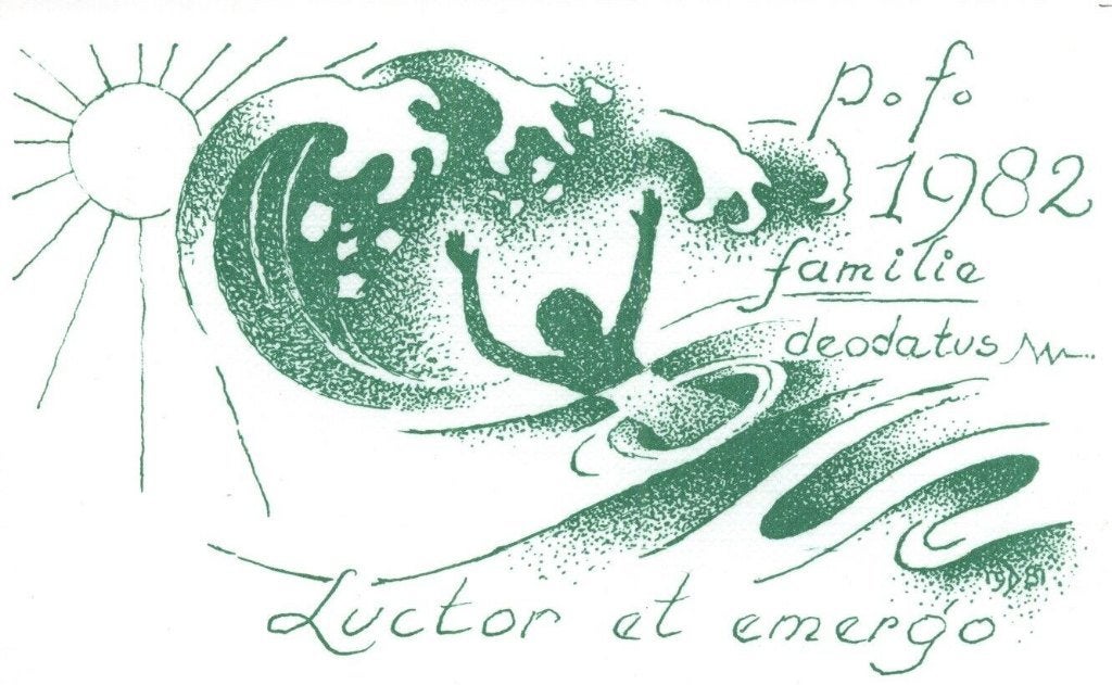 0073 Ex Libris Nederland : Jan Deodatus, 1981, Antiek en Kunst, Verzenden, Ex libris
