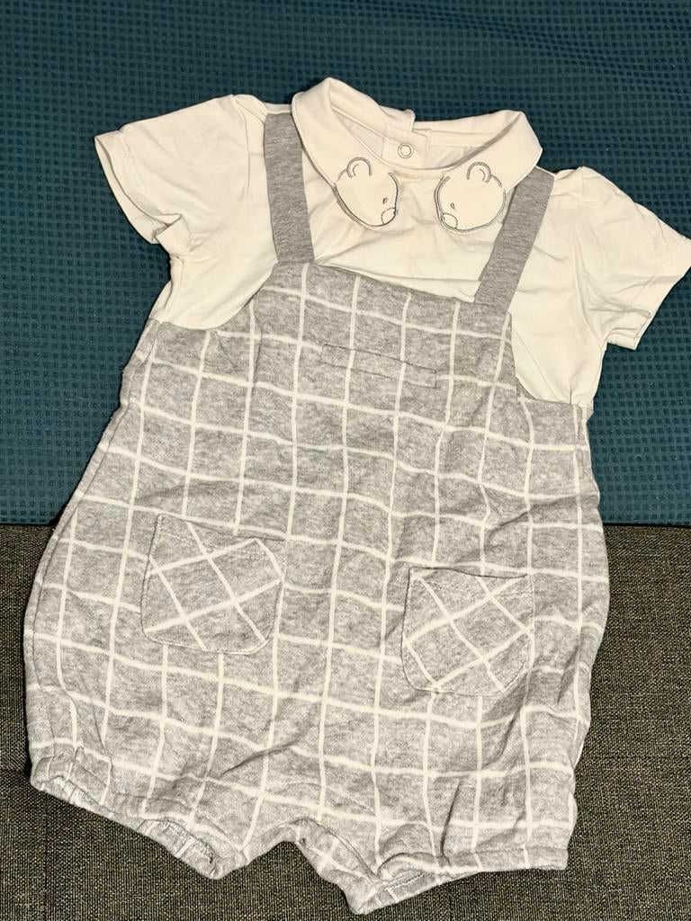Mayoral baby pakje romper unisex grijs wit beren kraag, Mayoral, Jongetje of Meisje, Nieuw, Ophalen of Verzenden