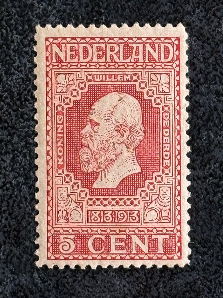 1913 NVPH 92A 100 jaar onafhankelijkheid 5 ct rood POSTFRIS, Ophalen of Verzenden, T/m 1940, Postfris