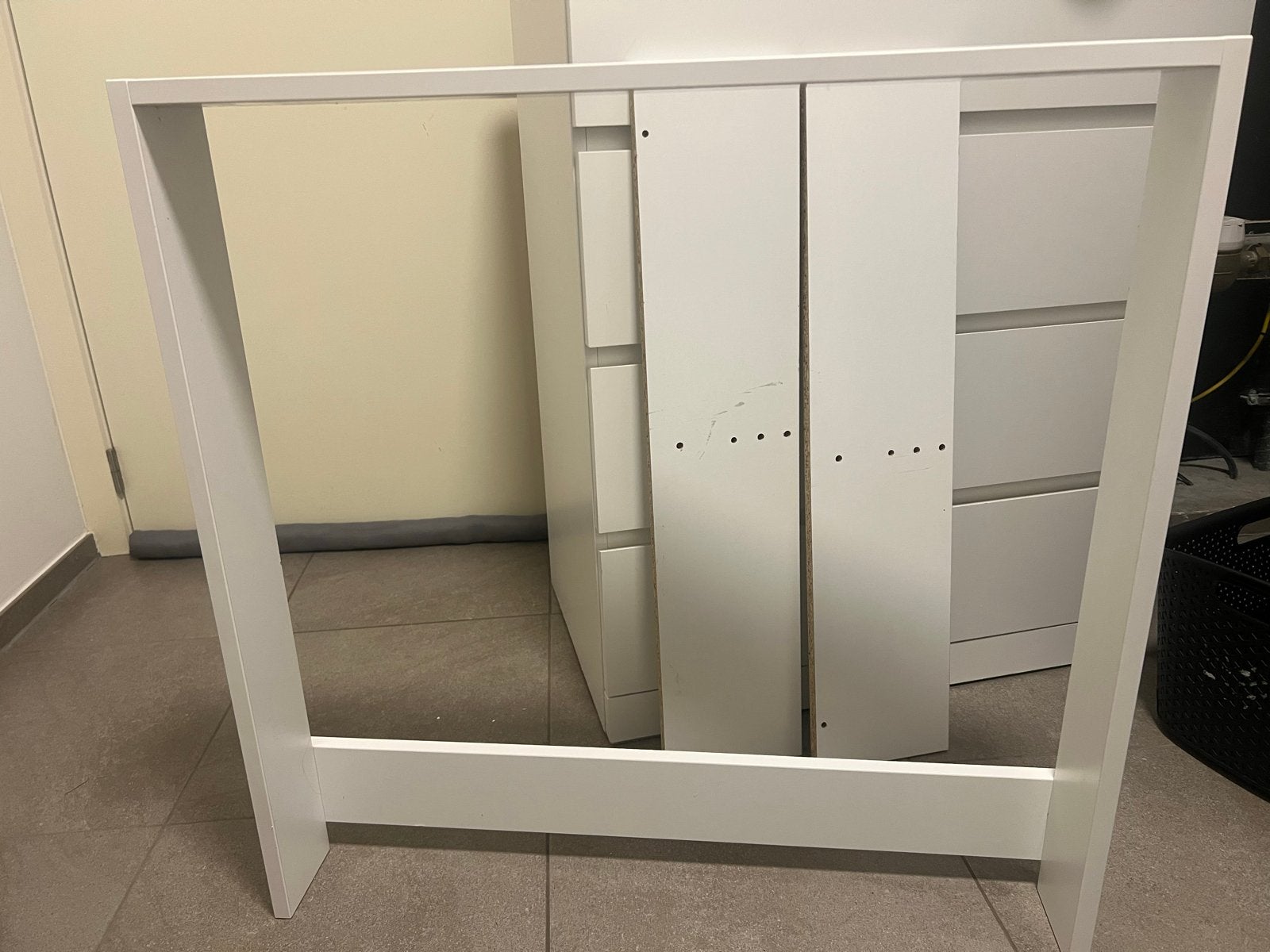Wit aankleedopzetstuk voor babycommode, Gebruikt, 50 tot 70 cm, 75 tot 100 cm, Opstaande rand