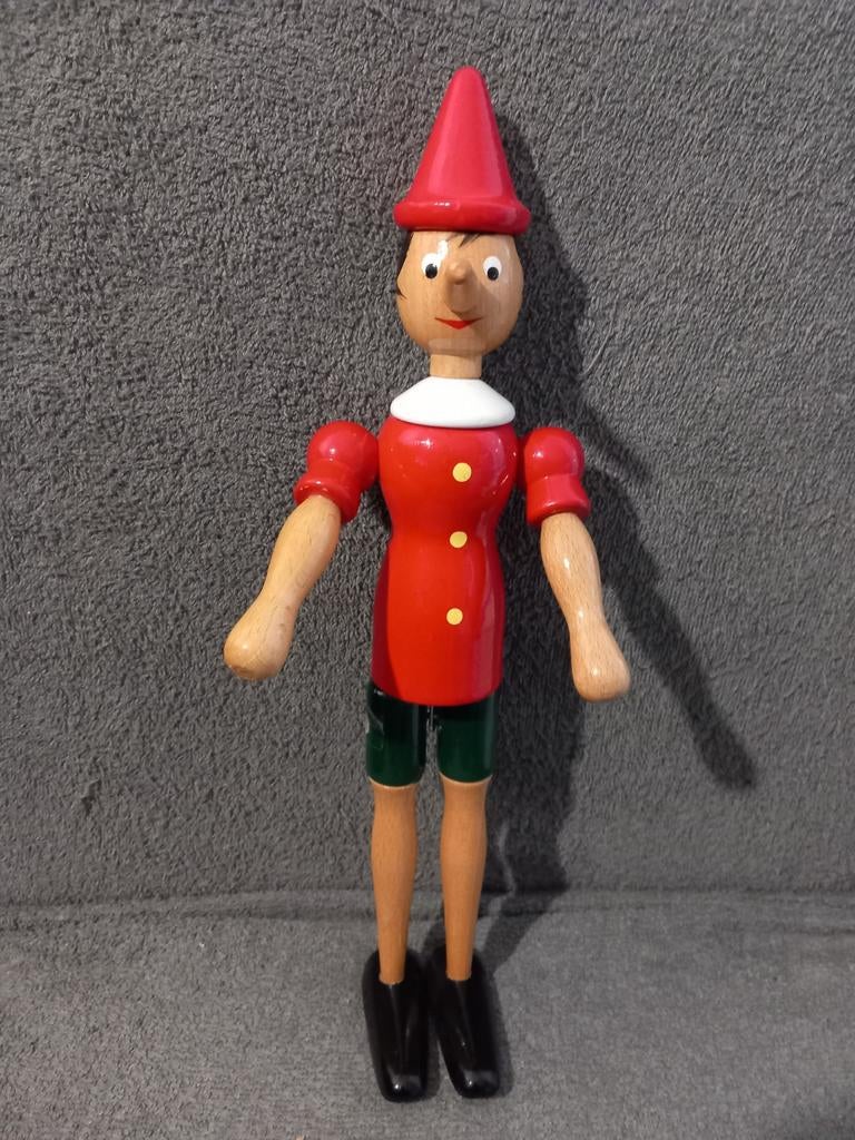 Oude Pinokkio pop - 37 cm - origineel en intact, Ophalen, Gebruikt, Overige typen