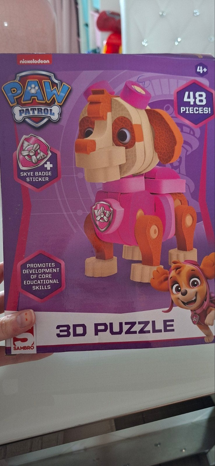 Paw Patrol Skye 3D Puzzel - 48 Stukjes, Ophalen of Verzenden, 10 tot 50 stukjes, Nieuw, 4 tot 6 jaar