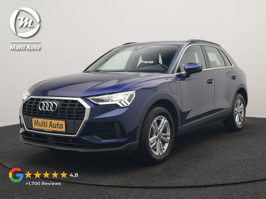 Audi Q3 45 TFSI e S-Line PHEV 245pk Dealer O.H Adaptive Crui, Auto's, Audi, Gebruikt, Zwart, Blauw, Hybride Elektrisch/Benzine