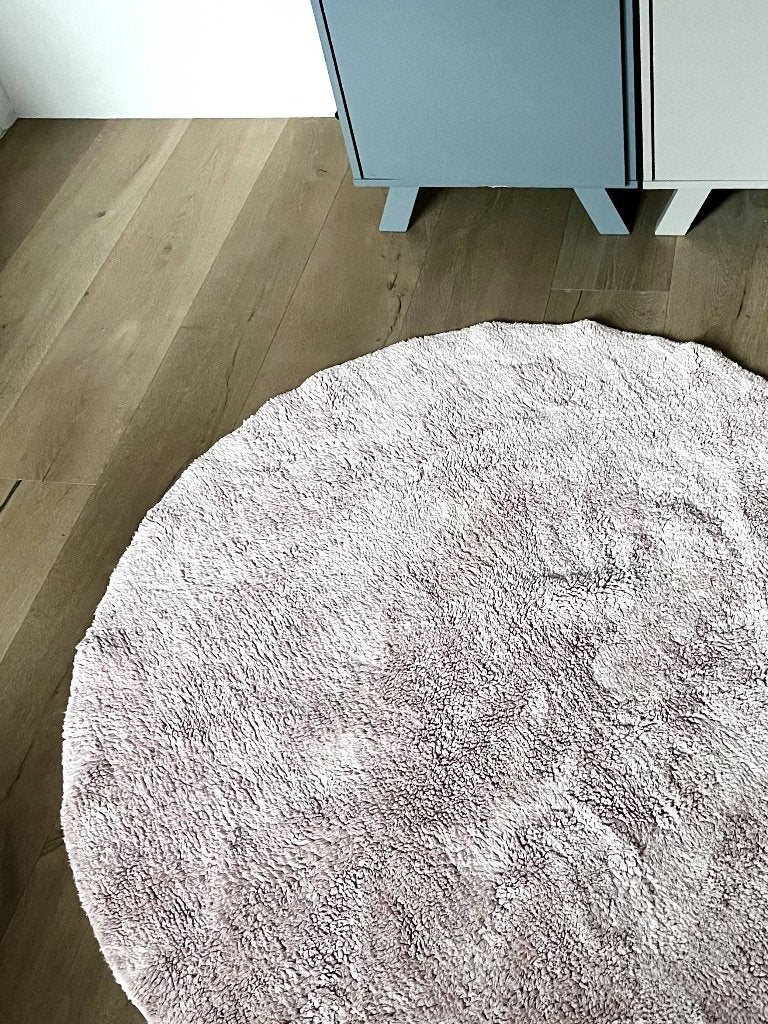Petite Amelie - vloerkleed - rond 120 cm - roze, Ophalen, Petite Amélie, Kleed of Kussen, Zo goed als nieuw
