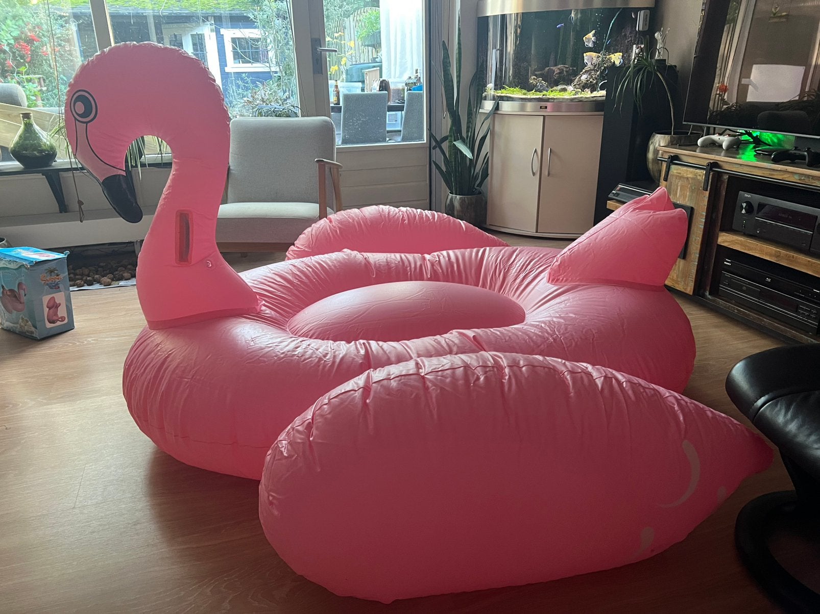 Opblaas flamingo, Ophalen, Zo goed als nieuw