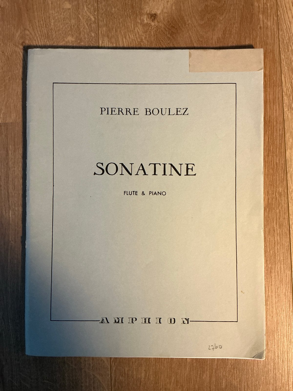 Pierre Boulez - Sonatine voor Fluit & Piano, Muziek en Instrumenten, Gebruikt, Klassiek, Dwarsfluit of Piccolo, Ophalen of Verzenden