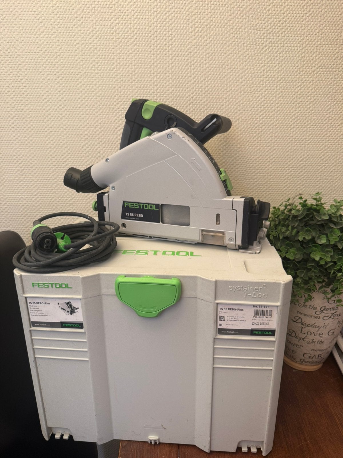 Te koop festool TS 55 REBQ, Gebruikt, Invalzaag, Ophalen of Verzenden, 30 tot 70 mm