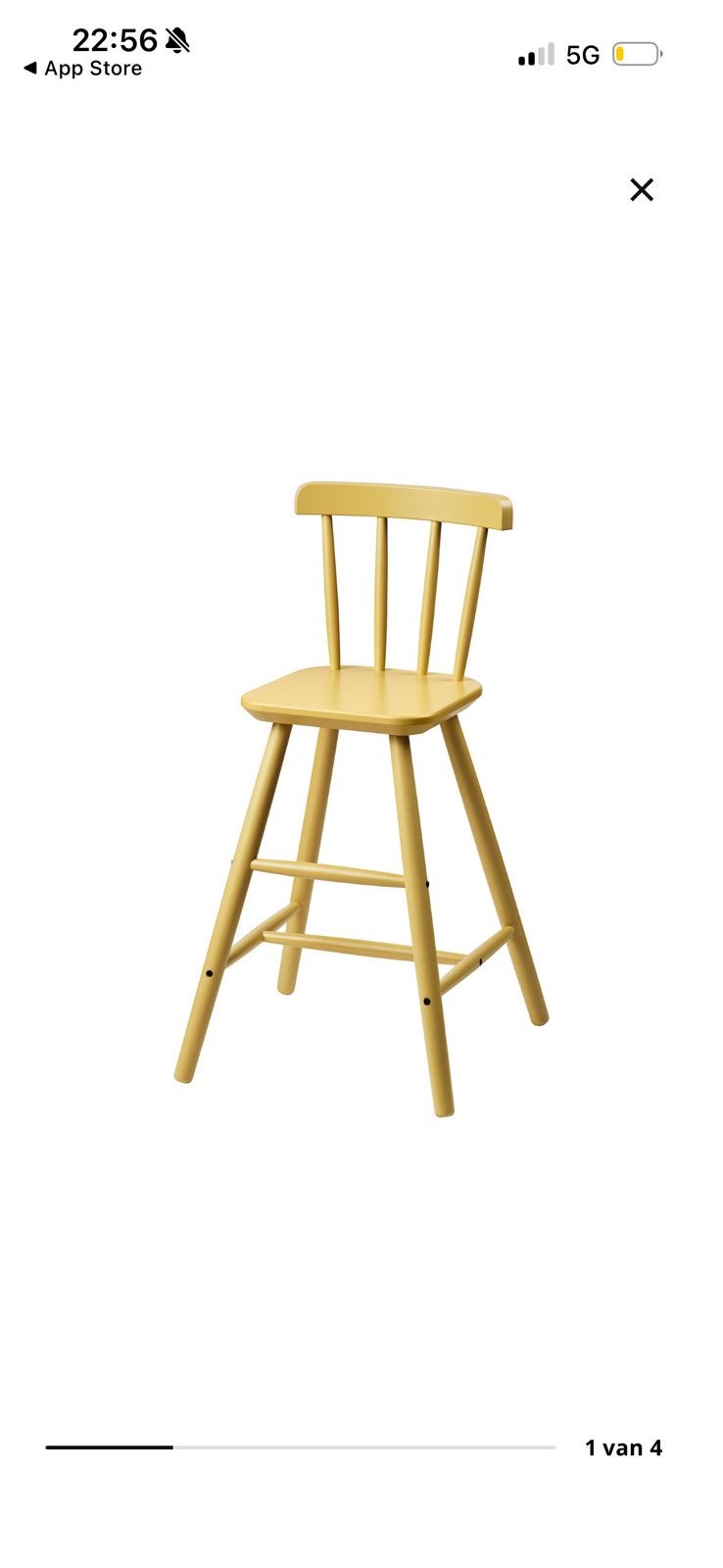 Ikea kinderstoel, Huis en Inrichting, Barkrukken, 1 kruk, Ophalen, Zo goed als nieuw, 60 tot 90 cm