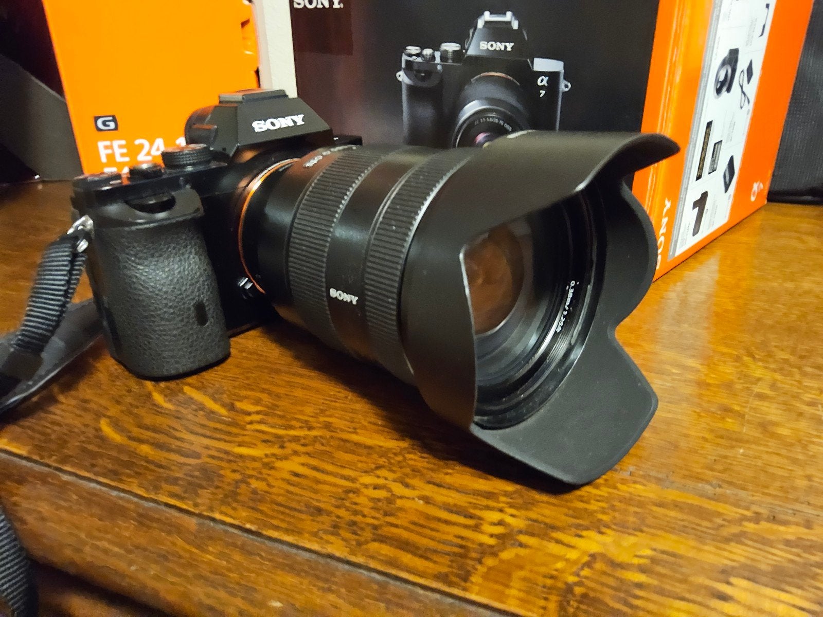 Sony A 7 full frame met Sony FE 24-105 G OSS lens compl., Audio, Tv en Foto, Fotocamera's Digitaal, Spiegelreflex, Geheugenkaart