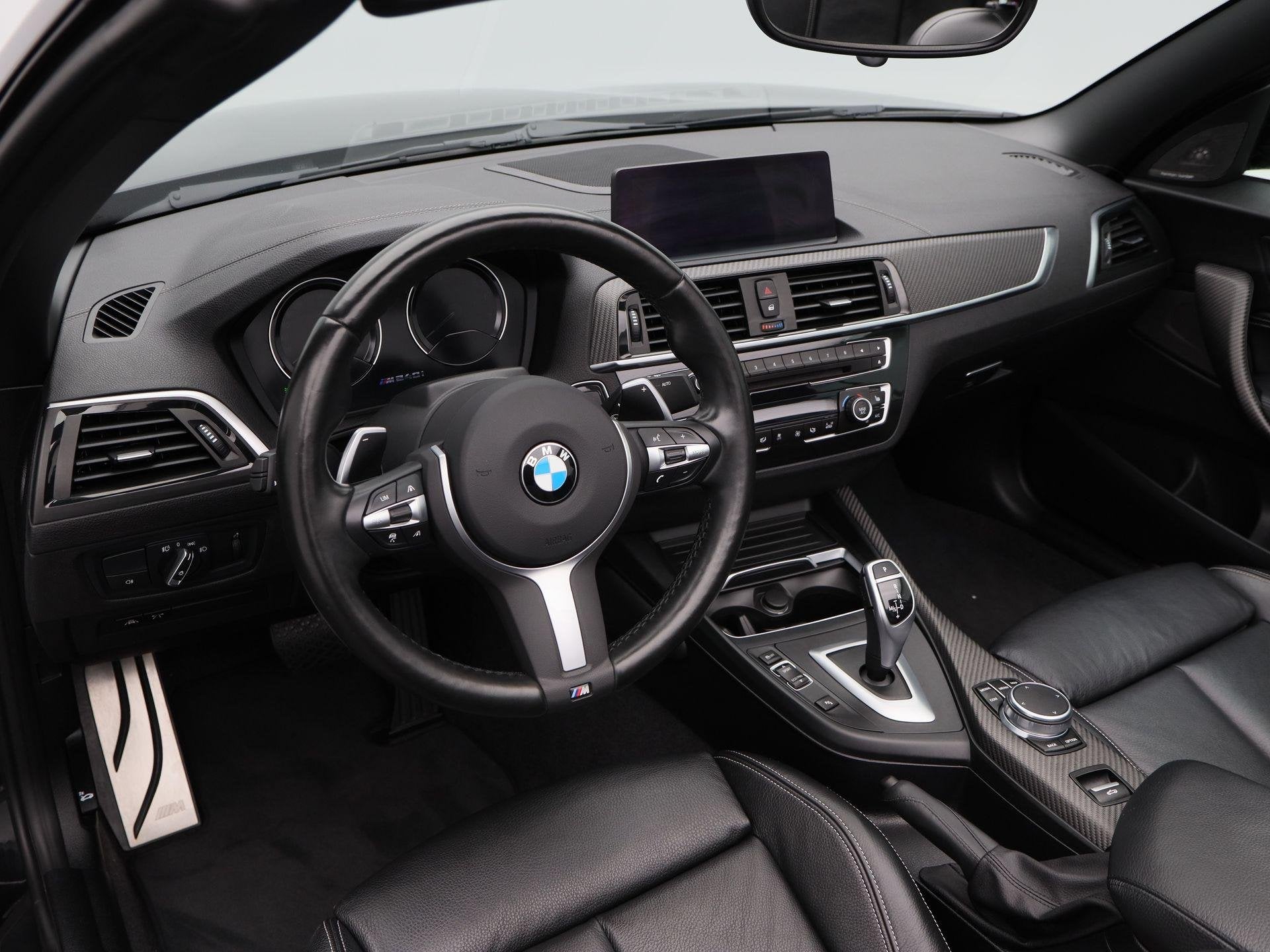 BMW 2-serie Cabrio M240i 340 Pk xDrive High Executive | Stoe, Auto's, Gebruikt, Cabriolet, 4 stoelen, Leder