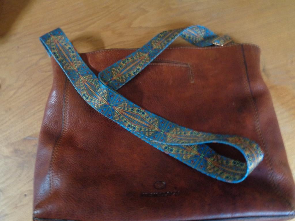 MICMACbags leren schoudertas, Ophalen of Verzenden, Zo goed als nieuw, Bruin, Leer
