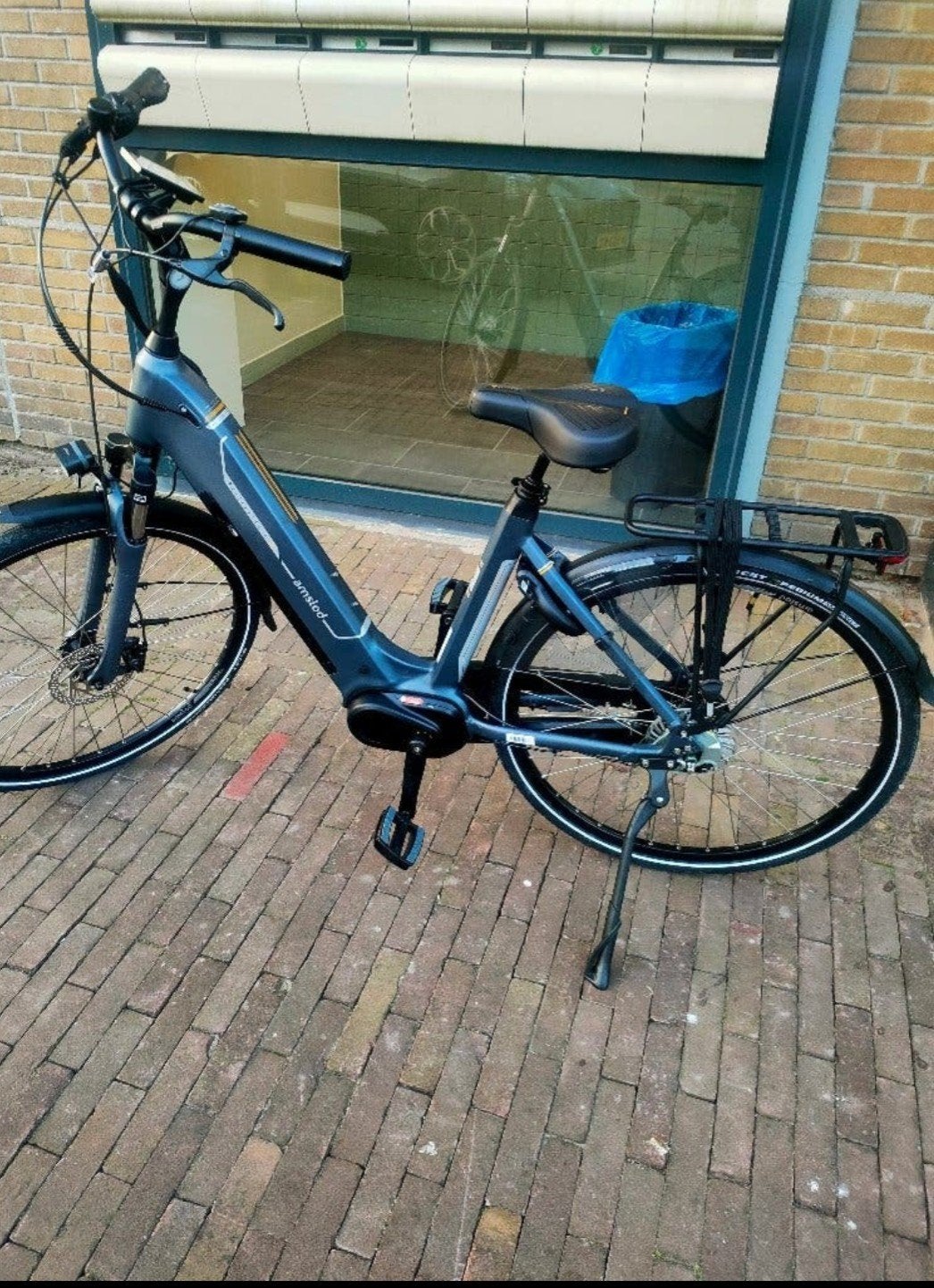 Amslod Wellington E-MD elektrische fiets - Zo goed als nieuw, Zo goed als nieuw, 50 km per accu of meer, 55 tot 59 cm, Ophalen