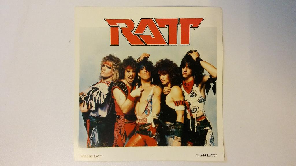 Ratt group heavy metal rock vintage metal sticker band RARE, Ophalen of Verzenden, Zo goed als nieuw, Overige typen