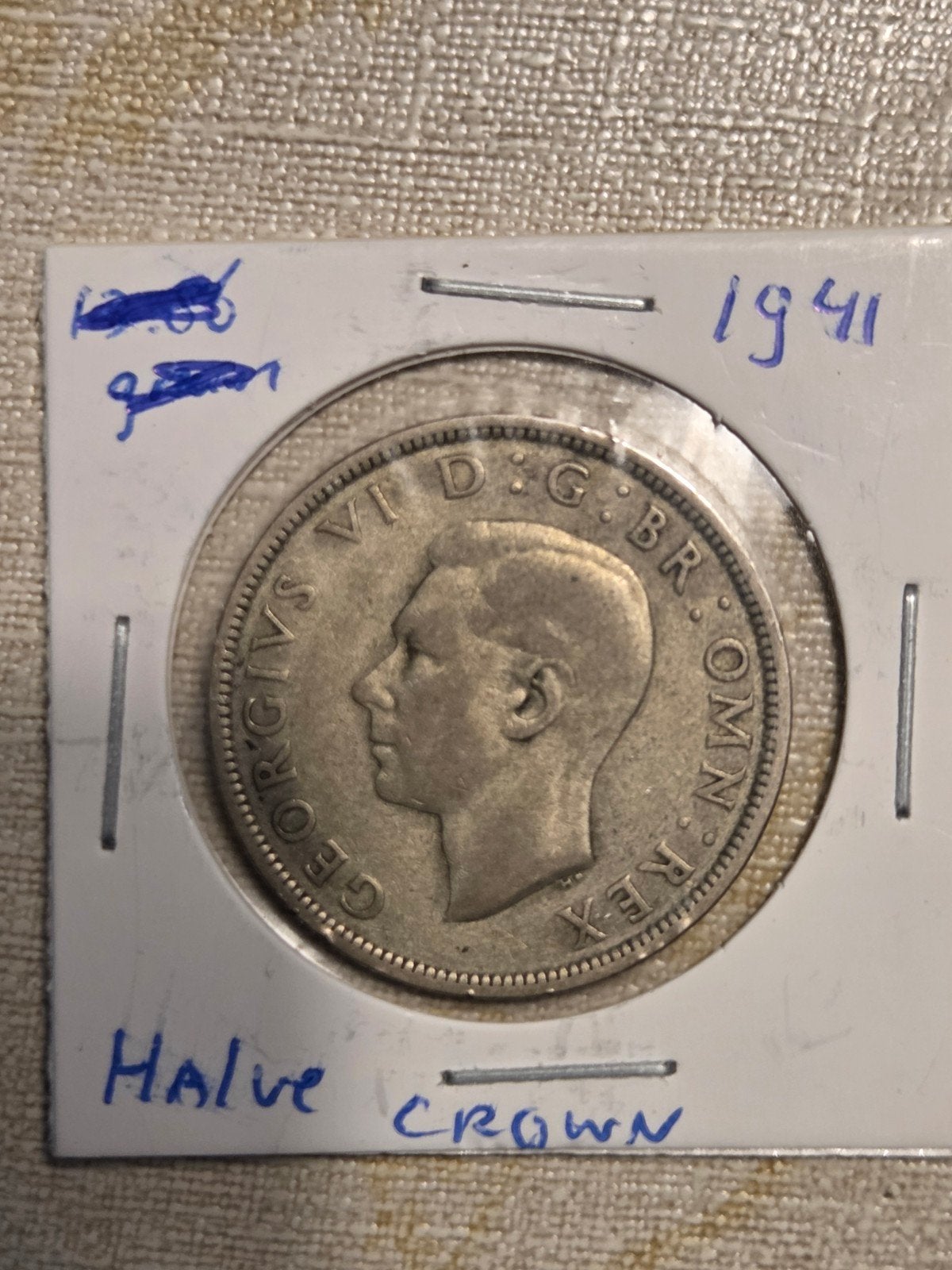 1941 Half Crown munt van George VI, Postzegels en Munten, Ophalen of Verzenden, Overige landen, Losse munt, Zilver