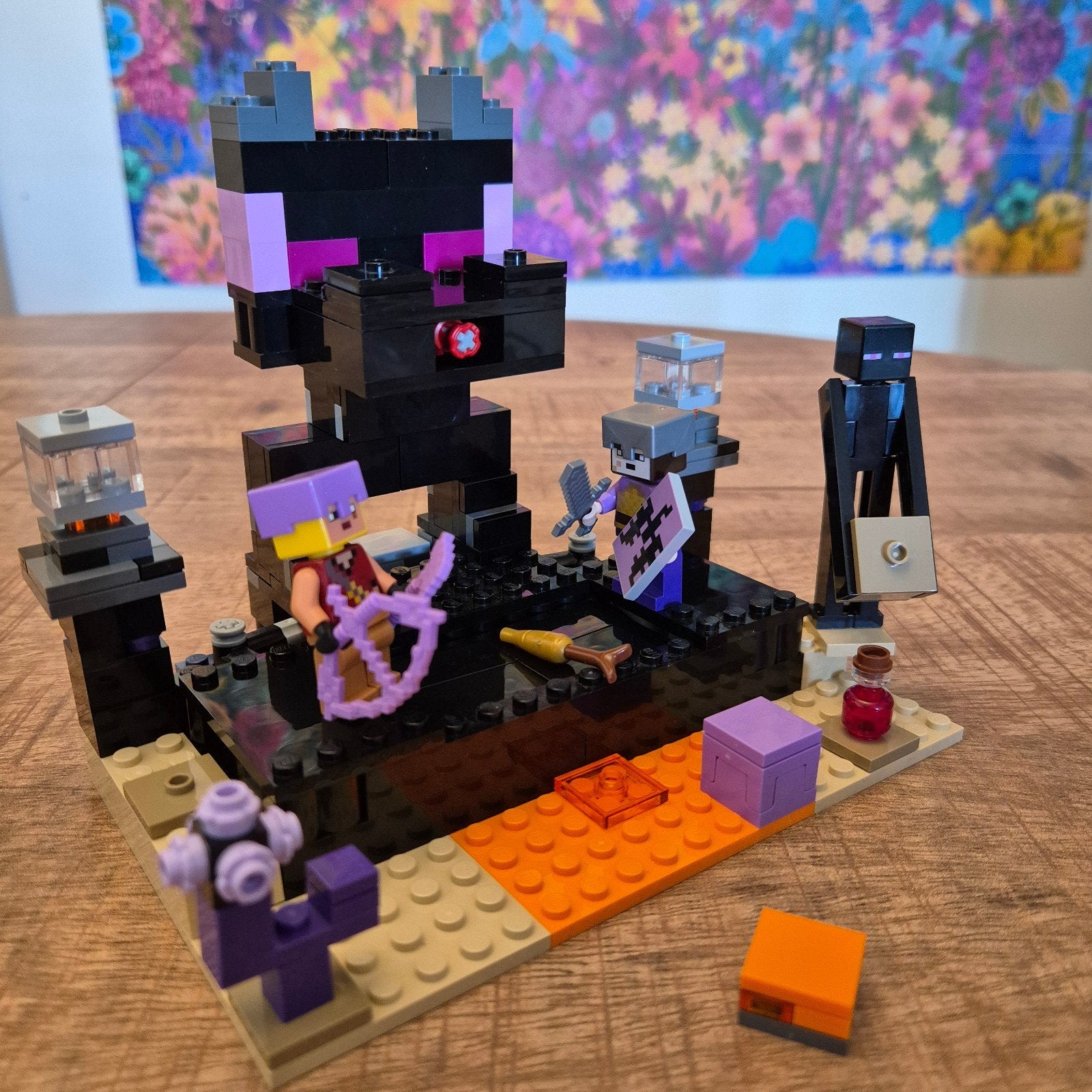 LEGO Minecraft Het Einde Gevecht (21242) - compleet, Ophalen of Verzenden, Zo goed als nieuw