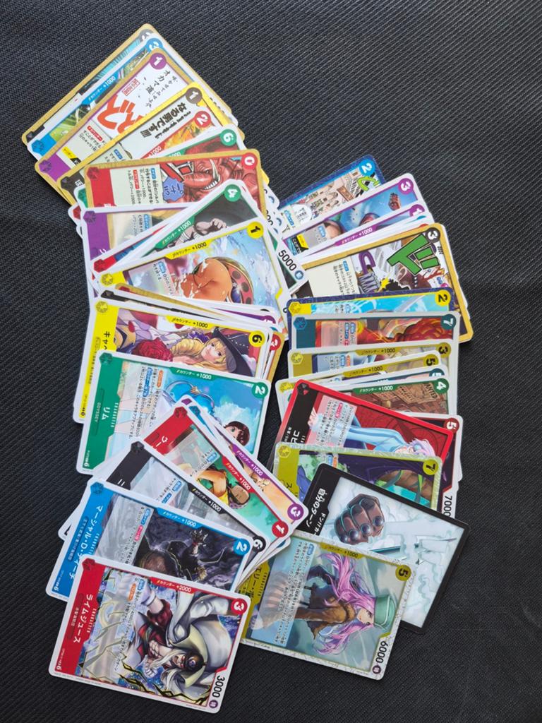 Japanse One piece kaarten, Ophalen of Verzenden, Zo goed als nieuw, Meerdere kaarten