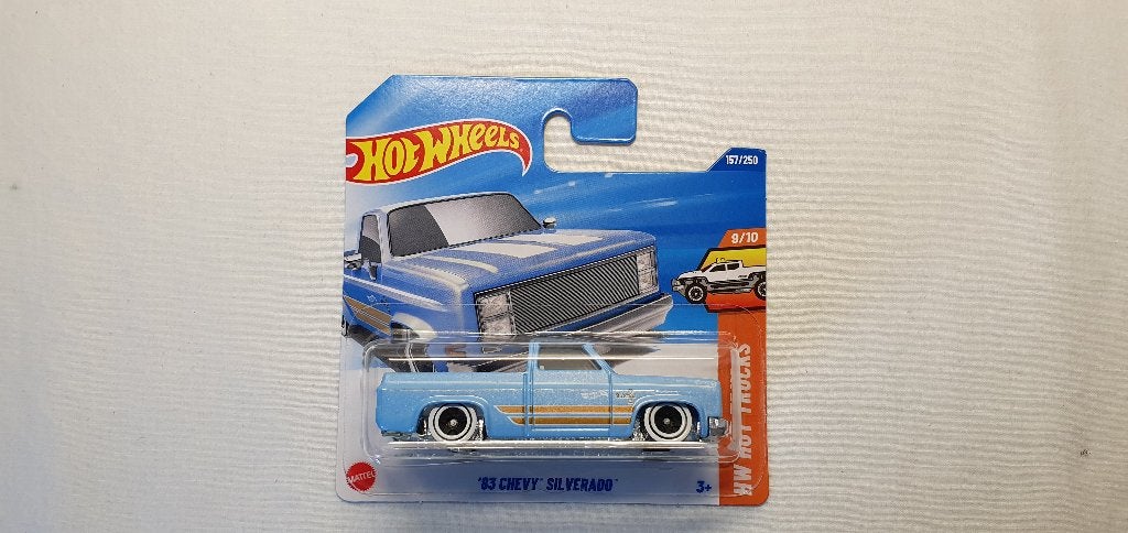 Hot Wheels 83 Chevy Silverado blue, Ophalen of Verzenden, Nieuw, Auto