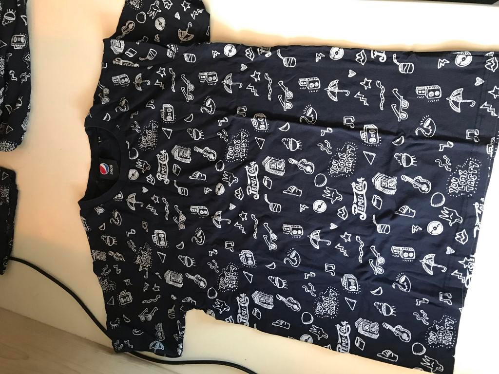 Setje donkerblauwe Pepsi cola T- shirts M en S, Ophalen of Verzenden, Nieuw, Overige maten, Blauw
