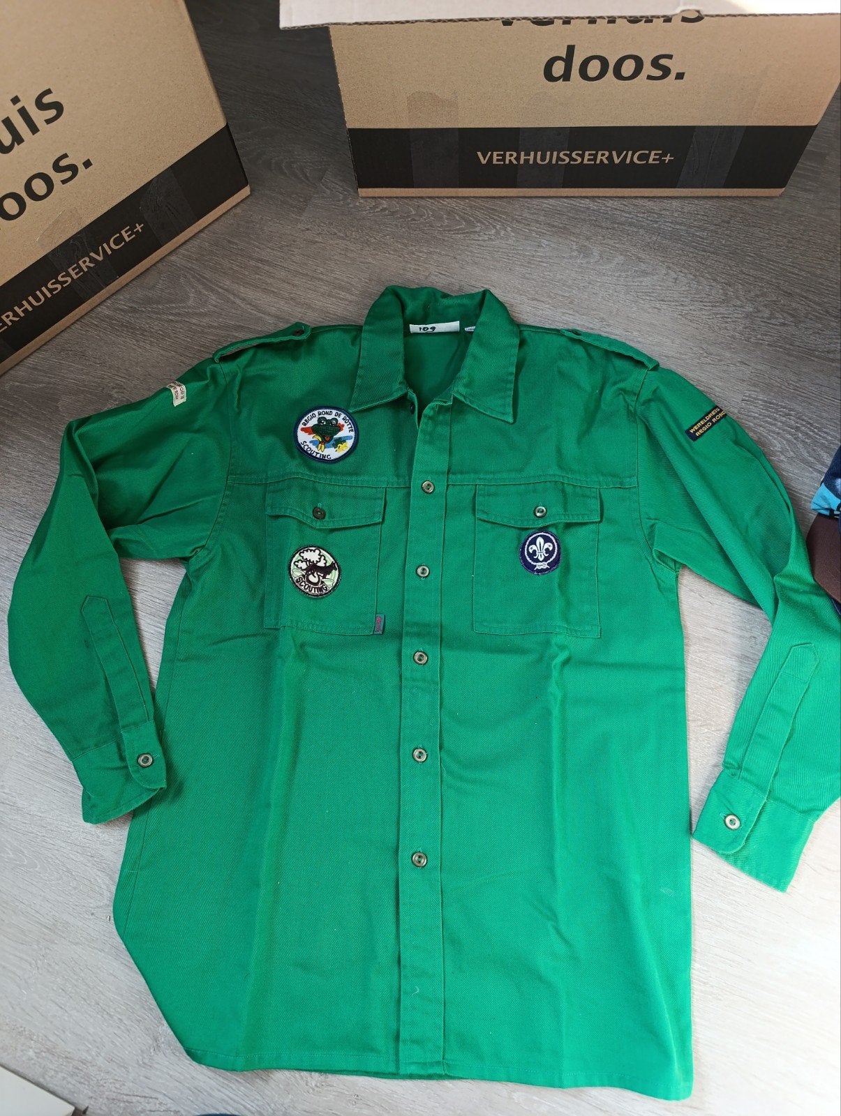 Scouting kleding en accessoires - Maat 152 en 55, Verzamelen, Scouting, Ophalen of Verzenden, Gebruikt, Kleding