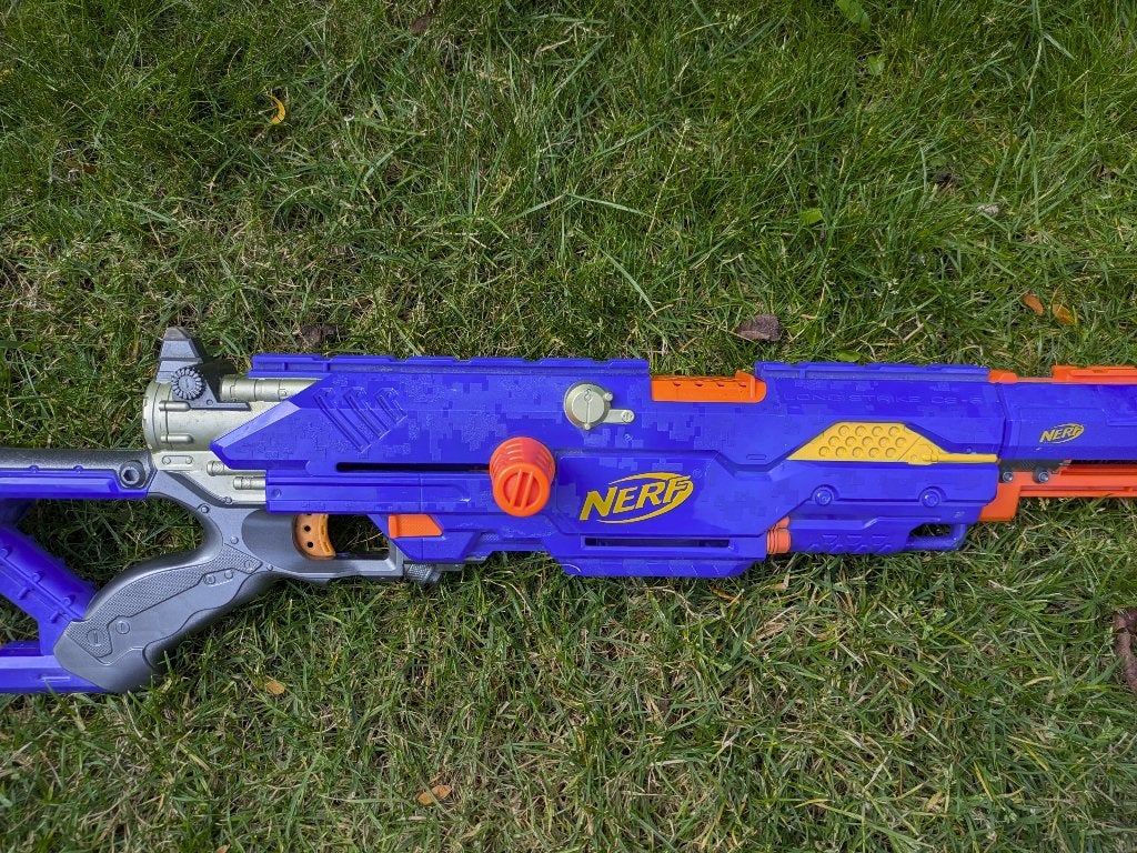 Nerf N-Strike Longstrike CS-6, Ophalen of Verzenden, Zo goed als nieuw
