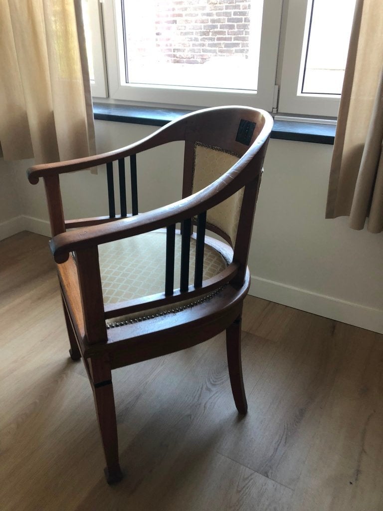 Koloniale stoeltjes, fauteuils, bruin/ beige, Antiek en Kunst, Antiek | Meubels | Stoelen en Banken, Ophalen