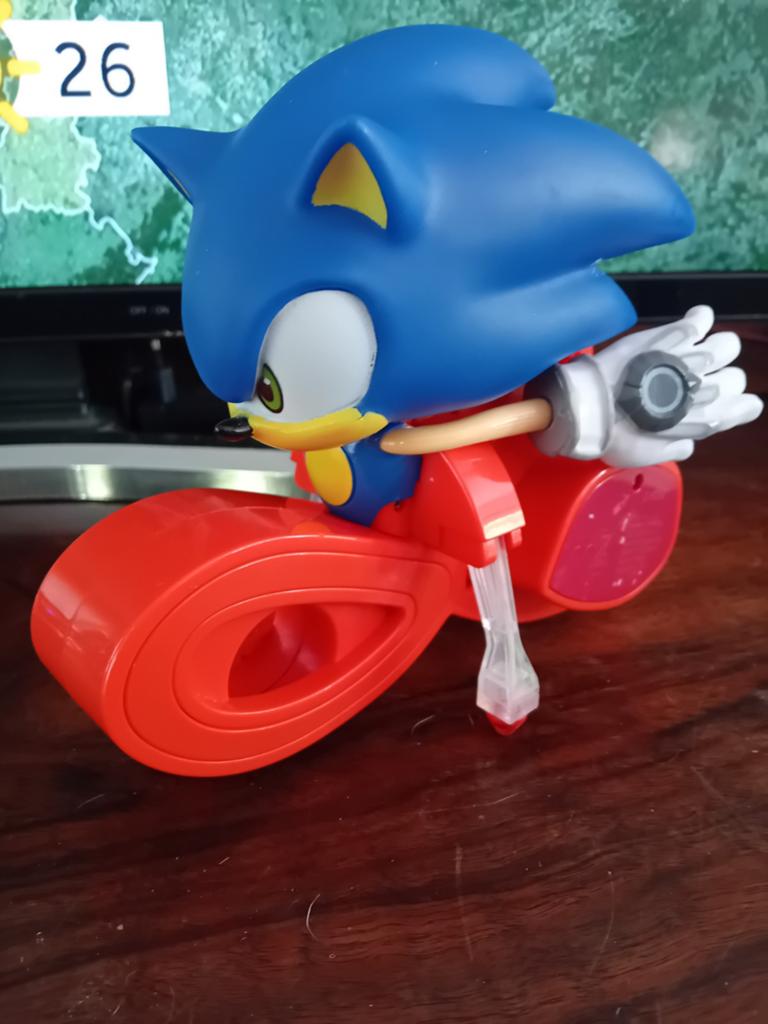 Sonic the Hedgehog speelgoedfiguur op motor, Ophalen of Verzenden, Jongen of Meisje