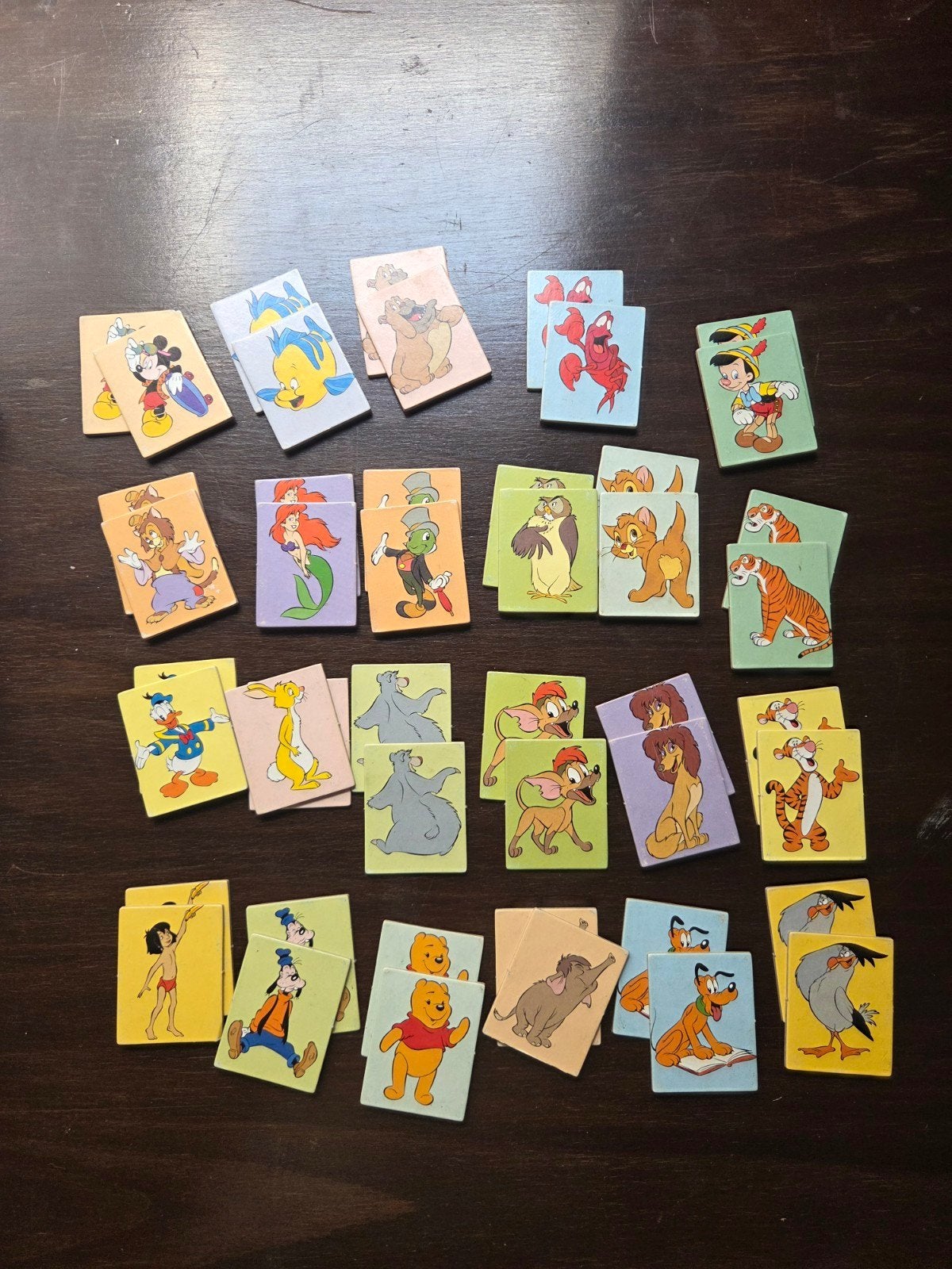 Vintage Walt Disney Geheugenspel – Complete Set Kaartjes, Ophalen, Zo goed als nieuw, Puzzelen