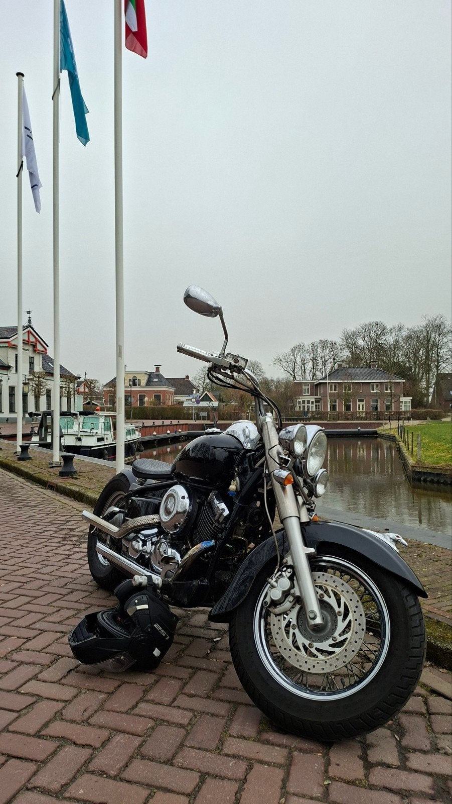 Yamaha dragster VM02 650 Custom made, Motoren, 2 cilinders, Occasion, LED Verlichting, Chopper