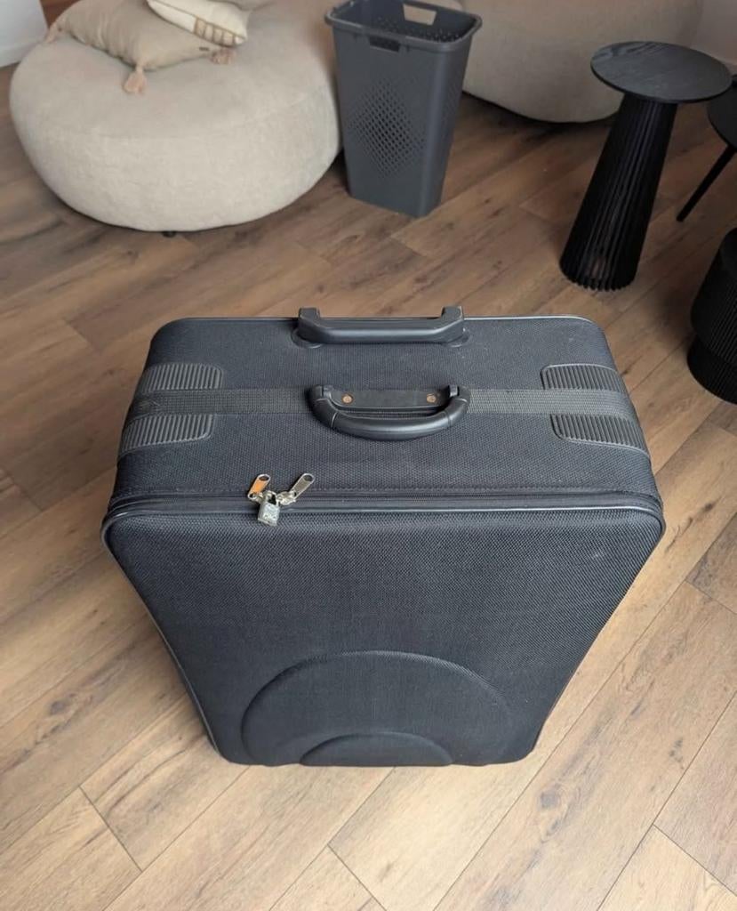 Waterdichte hutkoffer met MX-5 gegraveerde lederen riemen, Ophalen, Zwart, 80 cm of meer, Zo goed als nieuw