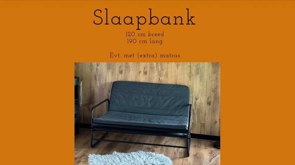 Slaapbank 120x190 cm evt. met (extra) matras, Ophalen, 190 cm of minder, Zo goed als nieuw, Twijfelaar