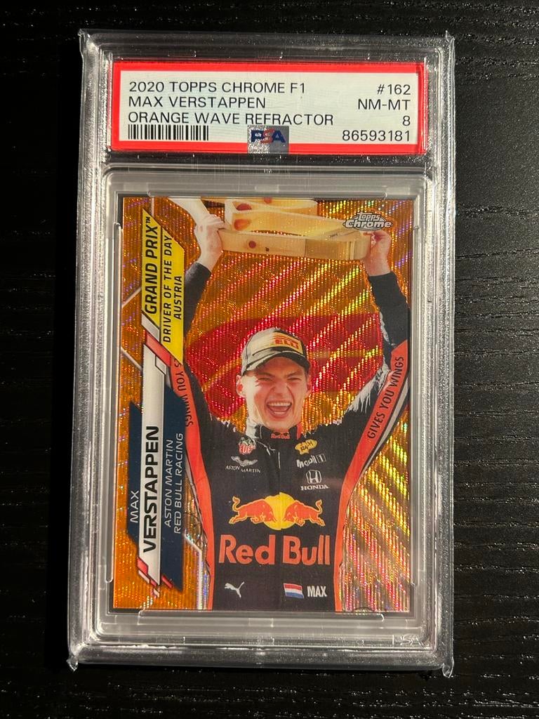 2020 Topps Chrome Max Verstappen Orange Wave Refractor, Ophalen of Verzenden, Nieuw, Formule 1