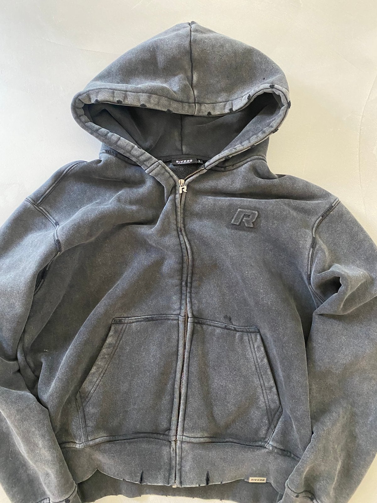 Rivero vest grijs/washed model maat S, Kleding | Heren, Truien en Vesten, Ophalen of Verzenden, Zo goed als nieuw, Overige maten