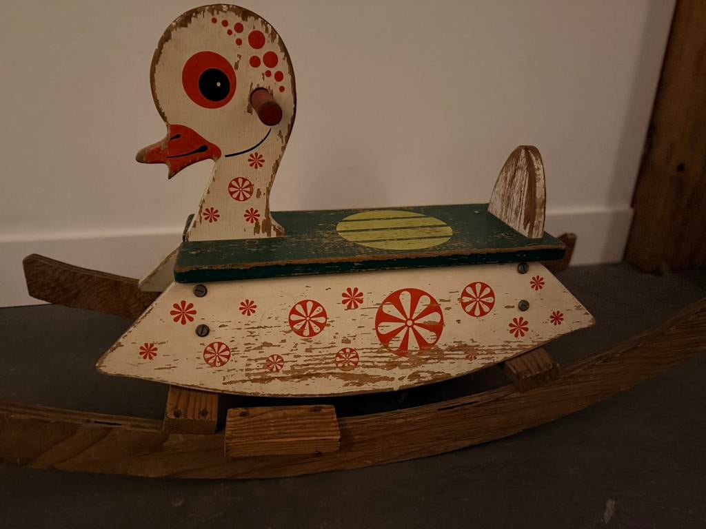 Schommel eend antiek speelgoed, Antiek en Kunst, Antiek | Speelgoed, Ophalen