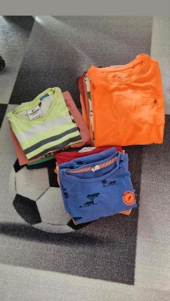 Jongens T-shirts pakket maten 116, 122, 128 - Diverse merken, Gebruikt, We, Kids, B.Nosy, Petrol, Ophalen of Verzenden, Setje