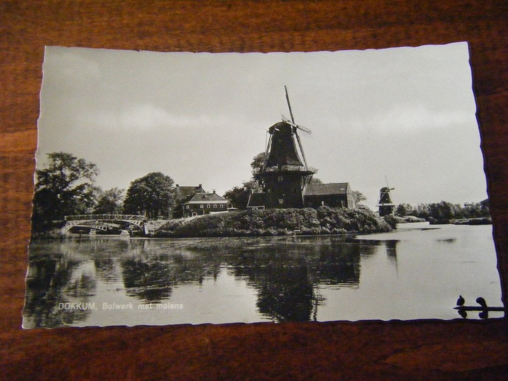 P40 - Dokkum - Molen - Mooi/Oud, Ophalen of Verzenden, 1940 tot 1960, Friesland