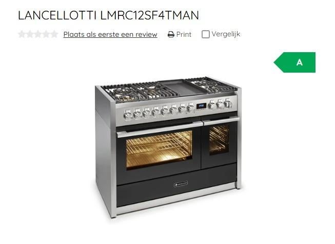 Lancellotti LMRC12SF4TMAN - Fornuis 1200mm - NIEUW - Stoom, Ophalen, 60 cm of meer, Nieuw, Gas