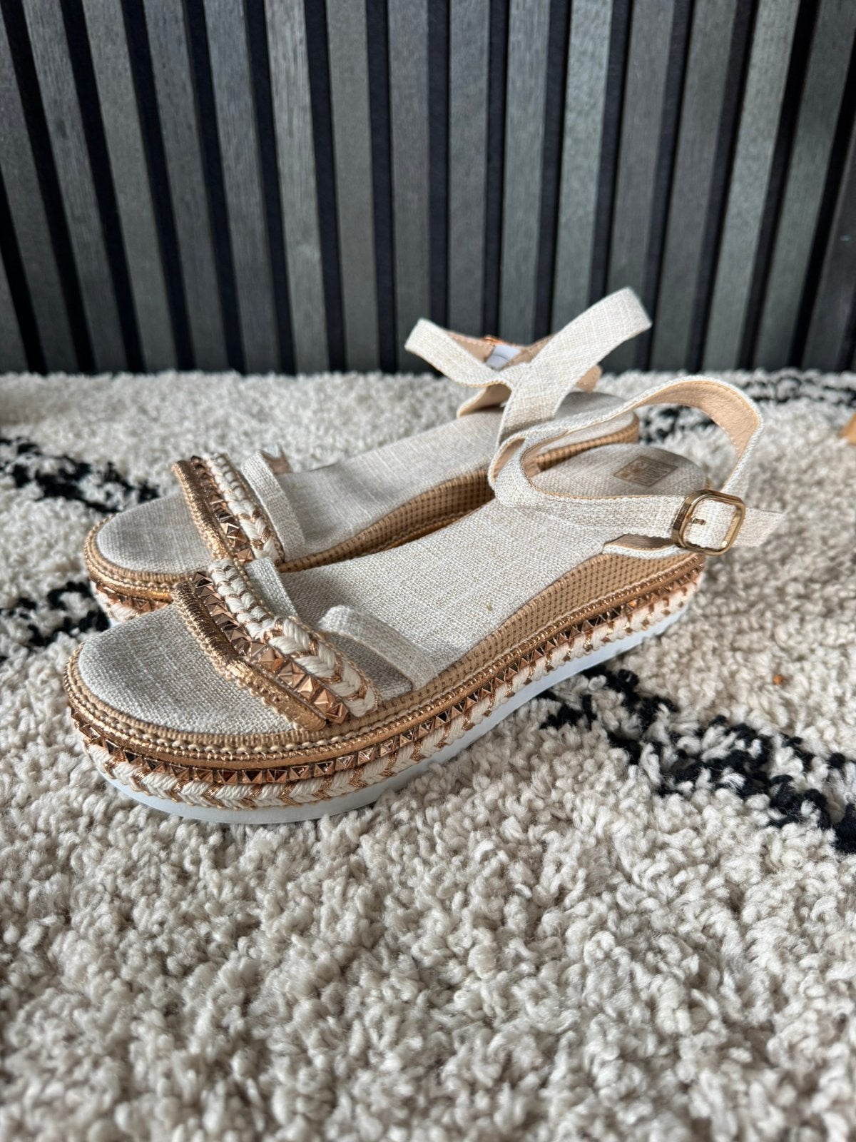 Dames schoen maat 39, Ophalen, Beige, Zo goed als nieuw, Espadrilles of Moccasins
