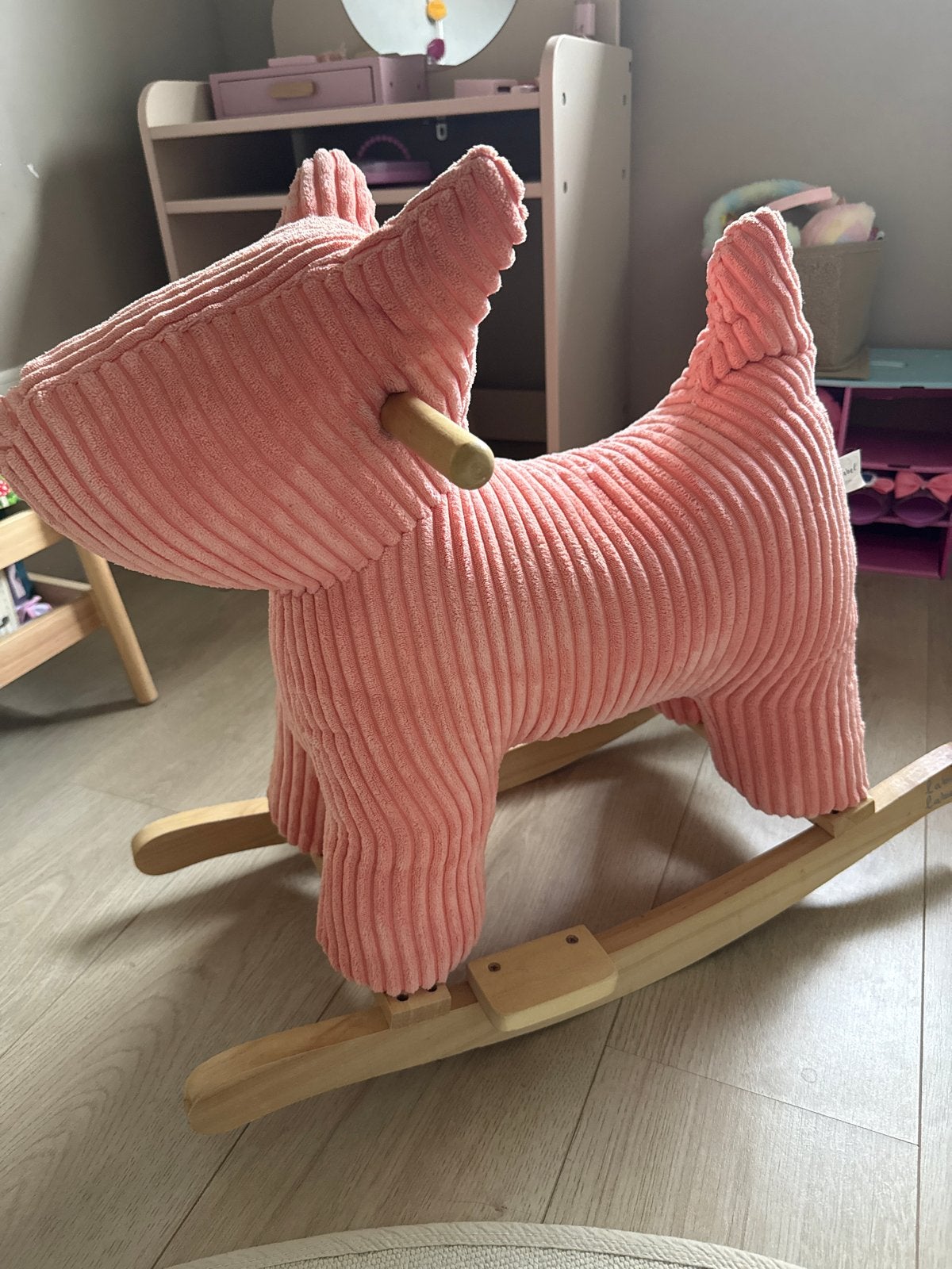 Roze hobbelhond van ribstof, Ophalen, Zo goed als nieuw, Overige typen