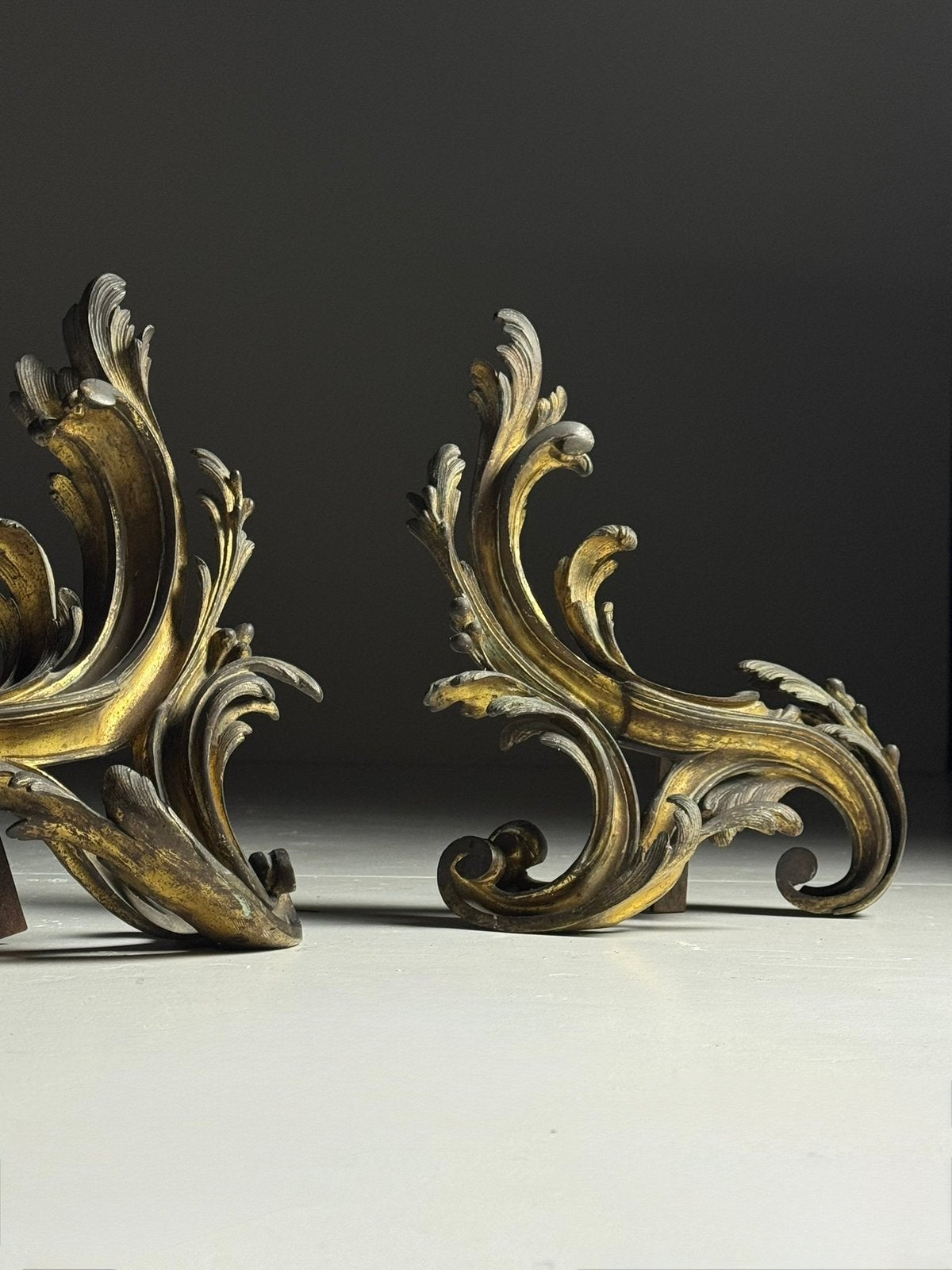 Verguld bronzen Chenets, Antiek en Kunst, Ophalen