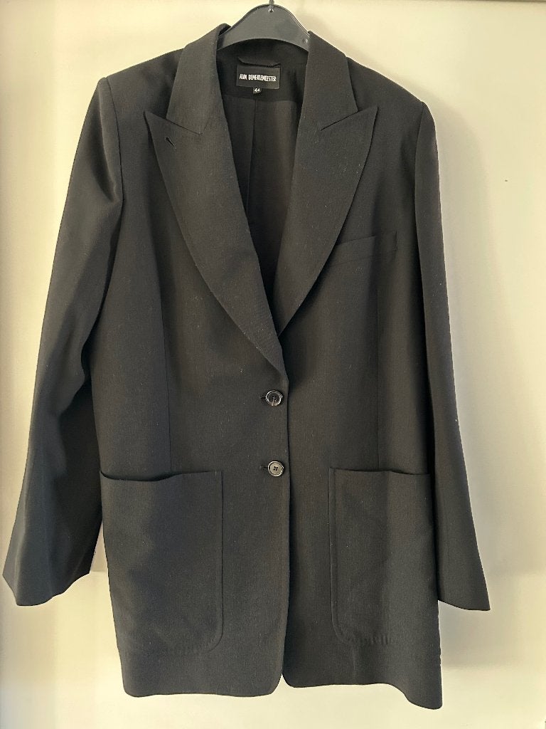Ann Demeulemeester jasje, Verzenden, Zwart, Maat 42/44 (L), Nieuw