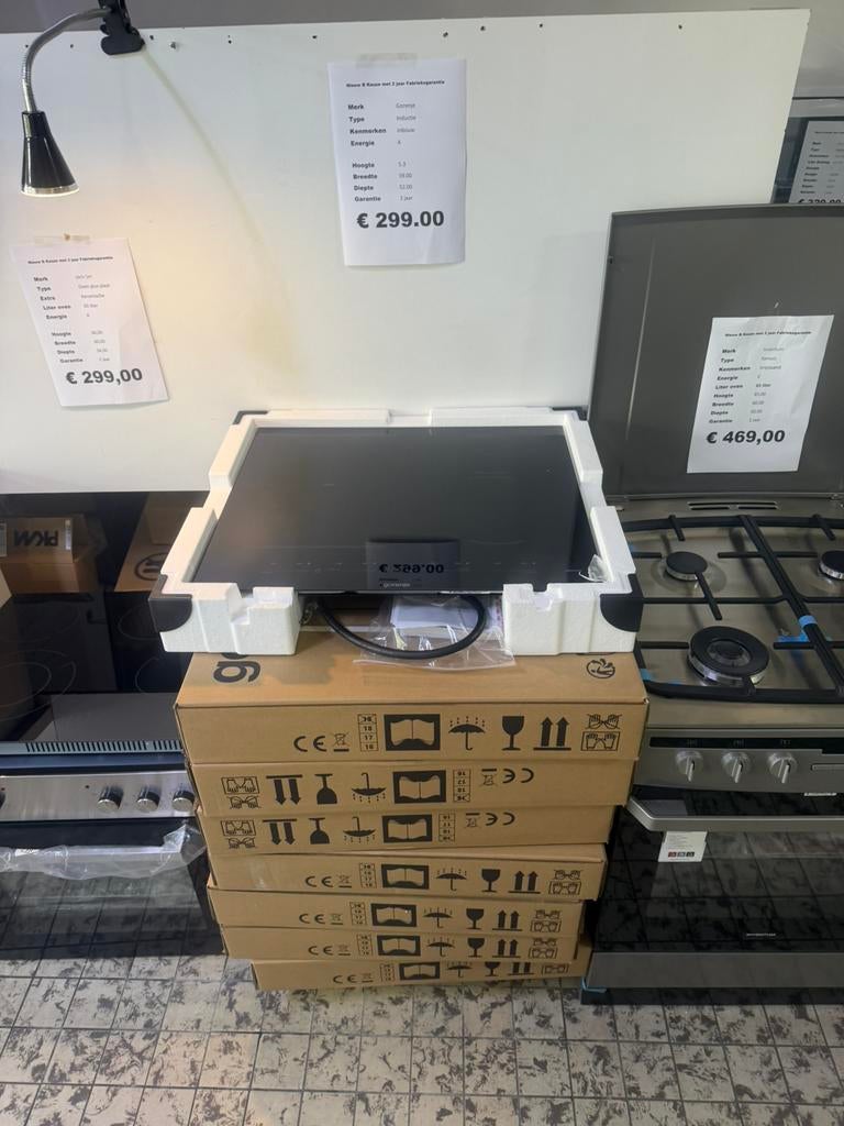 Inductie kookplaat inbouw 60cm breed actie, Witgoed en Apparatuur, Kookplaten, Nieuw, Inbouw, Inductie, 4 kookzones, Energieklasse A of zuiniger