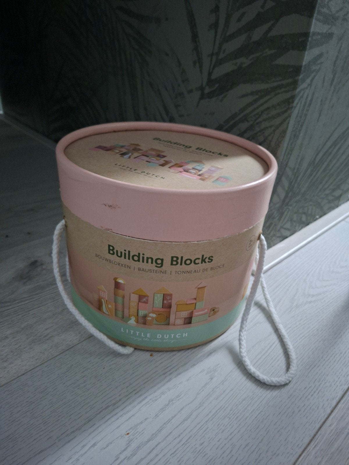 Little Dutch Houten Bouwblokken - Roze/Mint, Ophalen, Zo goed als nieuw, Overige merken