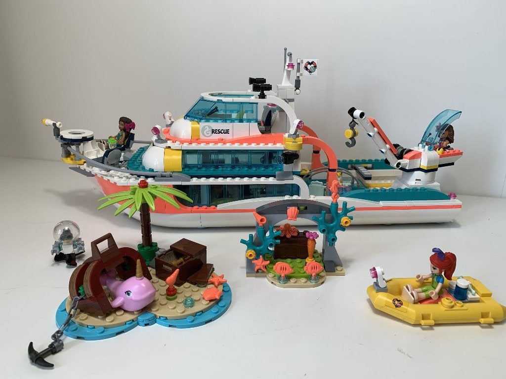 LEGO Friends Reddingsboot 41381 – compleet met boekje, Ophalen, Lego, Friends, Zo goed als nieuw