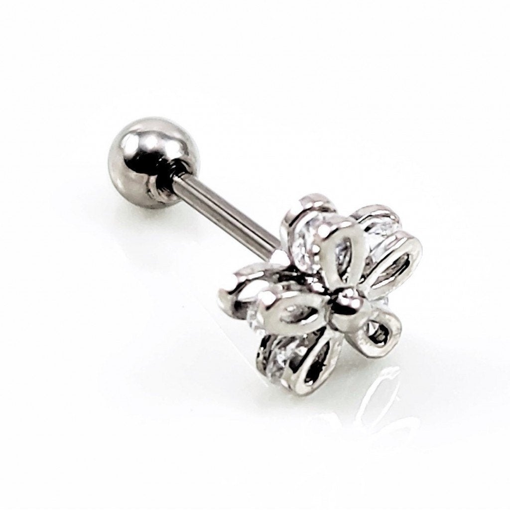 Stalen Bloem Oorpiercing - Tragus - Kraakbeen - Helix - RVS, Staal, Birgitta-Gracht 33, 6465 EL Kerkrade, Nederland, Verzenden